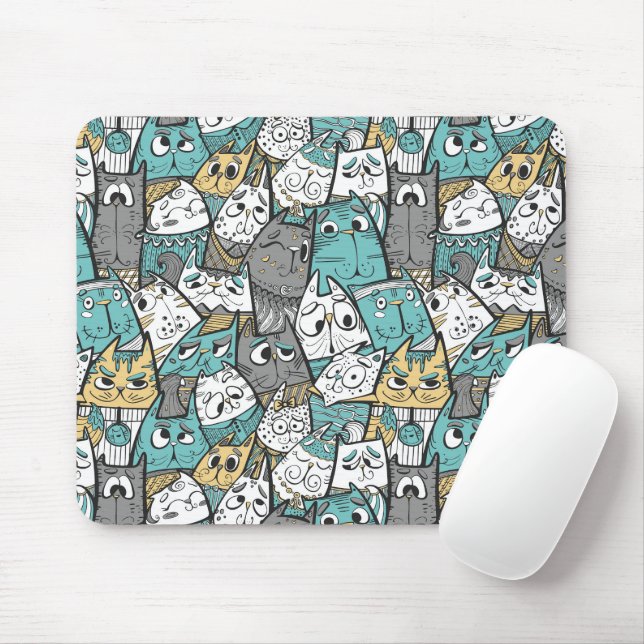 Funny Tecknad Cats Musmatta (Med mus)