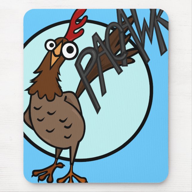 FUNNY TECKNAD CHICKEN MOUSE PAD MUSMATTA (Framsidan)
