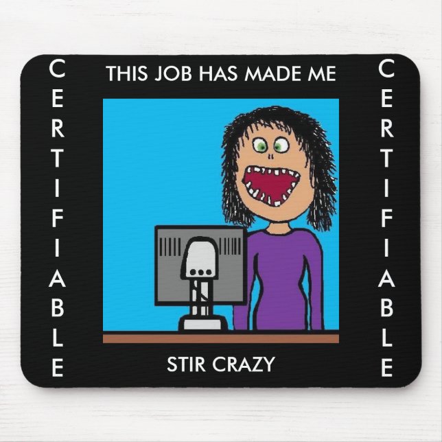 Funny Tecknad Clerical Kontors humor Musmatta (Framsidan)