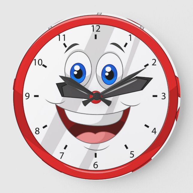 Funny Tecknad Clock Stor Klocka (Framsida)