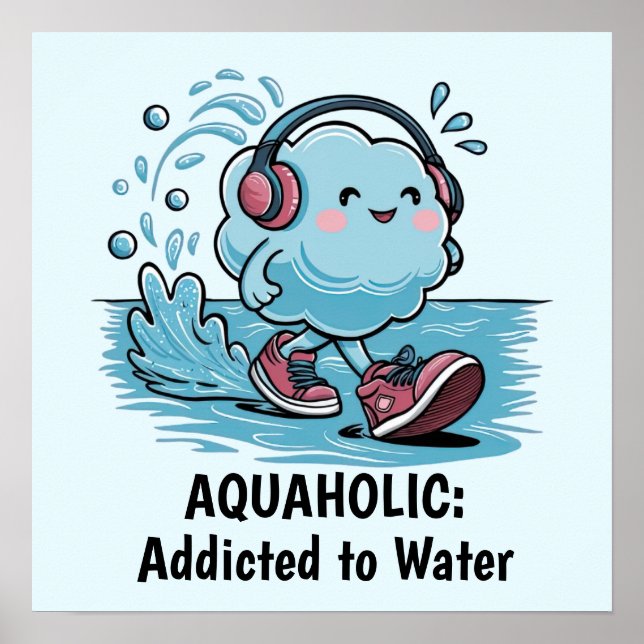 Funny Tecknad Cloud Poster (Framsidan)