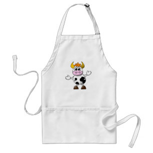 Funny Tecknad Cow Förkläde