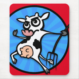 FUNNY TECKNAD COW MOUSE PAD MUSMATTA
