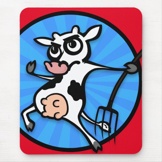FUNNY TECKNAD COW MOUSE PAD MUSMATTA (Framsidan)