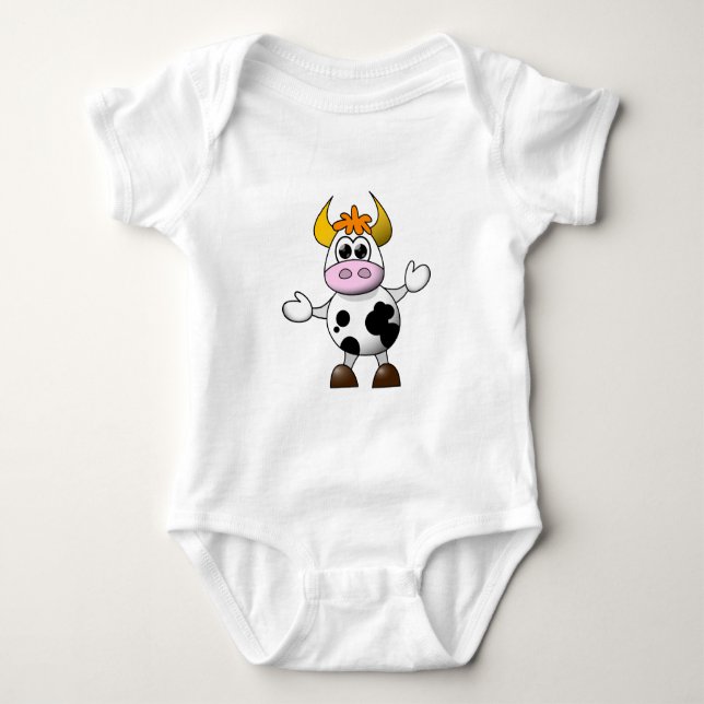 Funny Tecknad Cow Tee (Framsida)