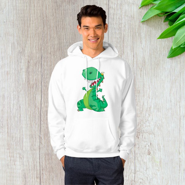 Funny Tecknad Dinosaur Roaring T-Rex Hoodie (Skapare uppladdad)