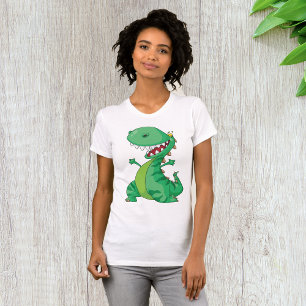Funny Tecknad Dinosaur Roaring T-Rex T Shirt
