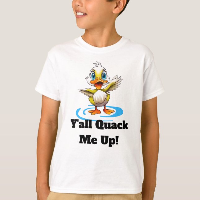 Funny Tecknad Duckling Kids T-Shirt (Framsida)