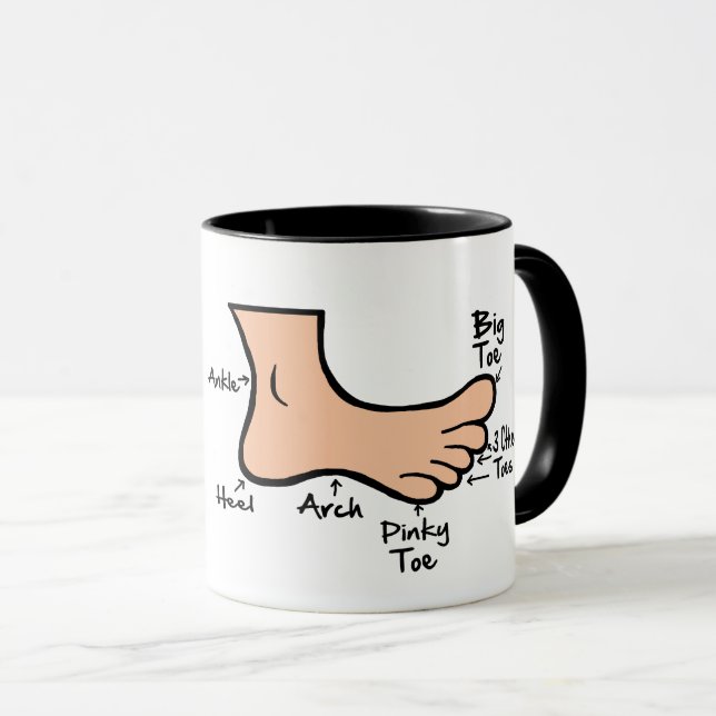 Funny Tecknad Foot Podiatry Mugg (Framsida höger)