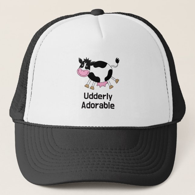 Funny Tecknad för Cute Cow Pun Keps (Framsida)