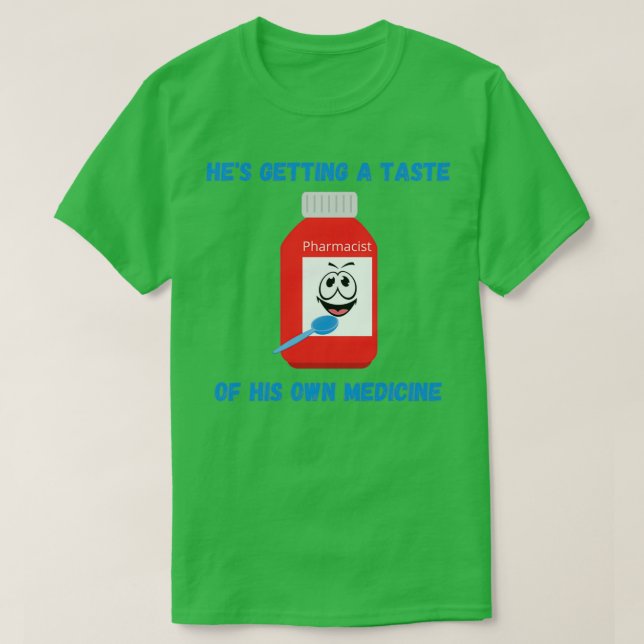 Funny Tecknad för farmaceut T Shirt (Design framsida)