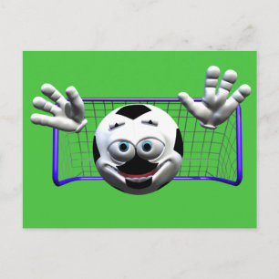 Funny Tecknad - fotbolls-ball Vykort