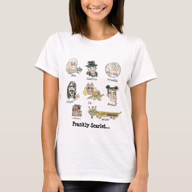 Funny Tecknad Frankly Scarlet Womens T Shirts (Framsida)