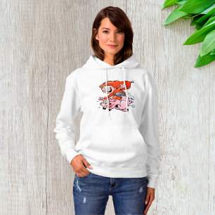 Funny Tecknad Gnome Riding Flies Gris T Shirt