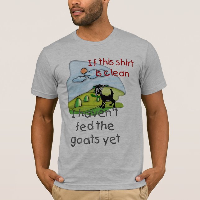 Funny Tecknad Goat Shirt Bella Canvas Passande T (Framsida)