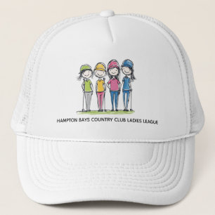 Funny Tecknad Golf Hat - Dam League Edition Keps