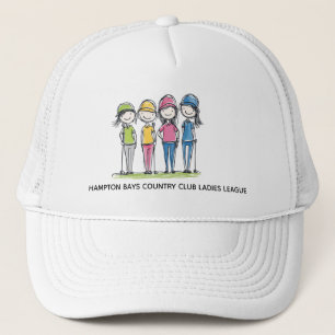 Funny Tecknad Golf Hat - Dam League Edition Keps