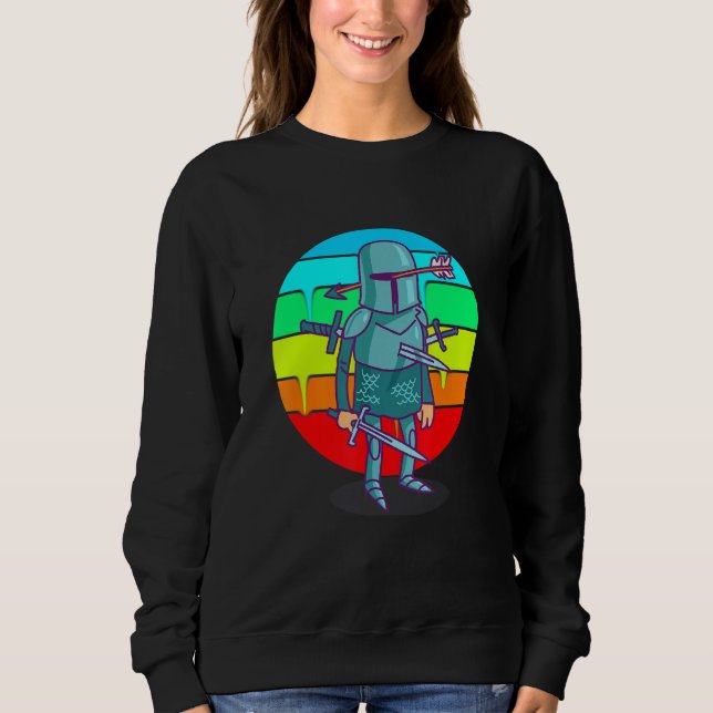 Funny Tecknad Knight T Shirt (Framsida)