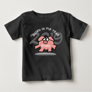 Funny Tecknad Rosa Gris 2019 Personlig Baby Tee