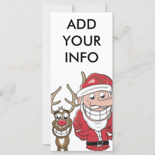 Funny Tecknad Santa och Rudolph