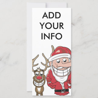 Funny Tecknad Santa och Rudolph