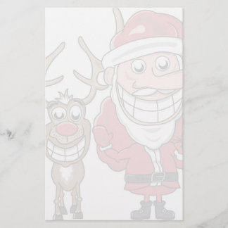 Funny Tecknad Santa och Rudolph