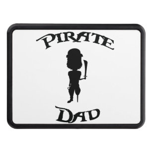 Funny Tecknad Silhouette Pirat Pappa Dragkroksskydd