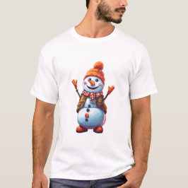 Funny tecknad Snögubbe T Shirt