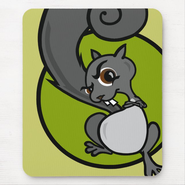 FUNNY TECKNAD SQUIRREL MOUSE PAD MUSMATTA (Framsidan)