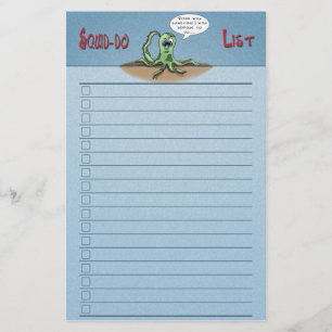 Funny Tecknad Stationery: Kryssruta för bläddrings