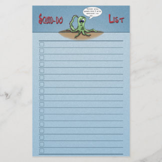 Funny Tecknad Stationery: Kryssruta för bläddrings