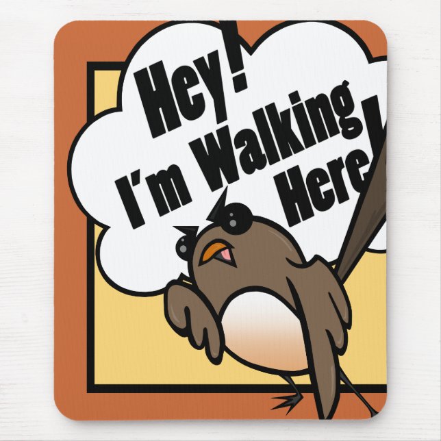 FUNNY TECKNAD STIL BIRD MOUSE PAD MUSMATTA (Framsidan)
