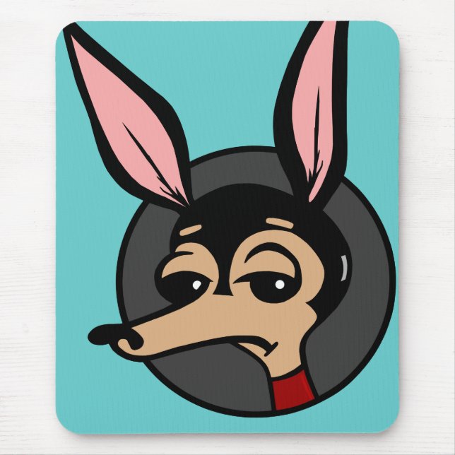 FUNNY TECKNAD STIL HUND MOUSE PAD MUSMATTA (Framsidan)