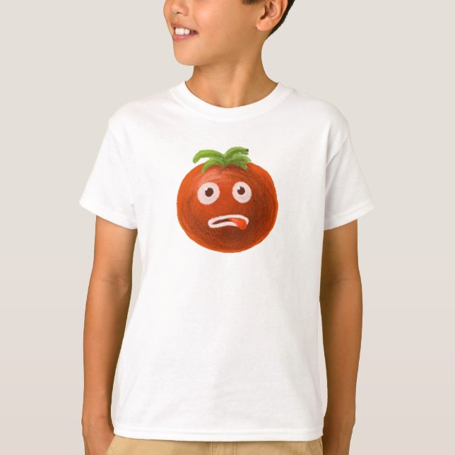 Funny Tecknad Tomato Kids T-shirt (Framsida)