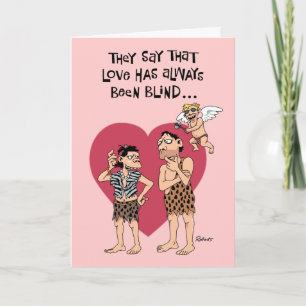 Funny Tecknad Valentine Helgkort