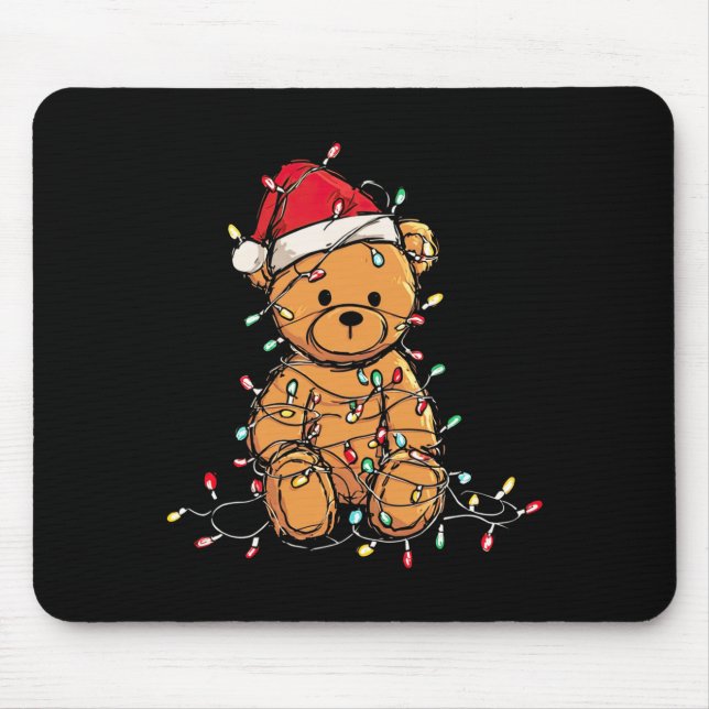 Funny Teddy Bear Christmas Graphics Lights Lover L Musmatta (Framsidan)