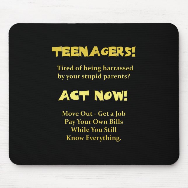 Funny Teenagers Act Now Joke Musmatta (Framsidan)