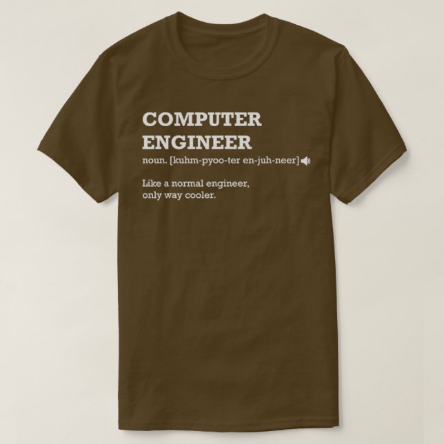 Funny tekniker Joke Definition Computer Engineerin T Shirt (Design framsida)