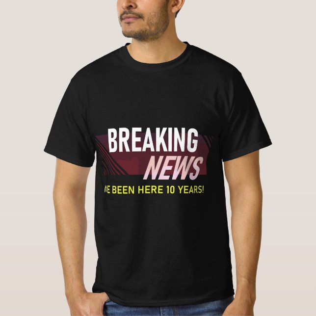 Funny Ten Year Work Anniversary 10th Employee Appr T Shirt (Framsida)