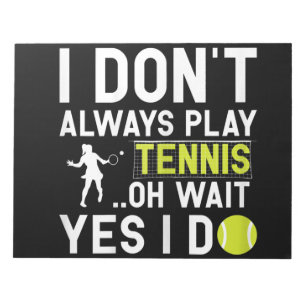 Funny Tennis Älskare Player-presentationer Anteckningsblock