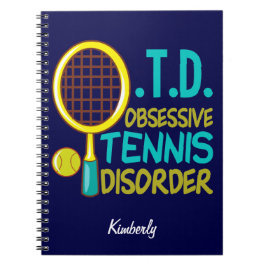 Funny Tennis Anteckningsbok Med Spiral
