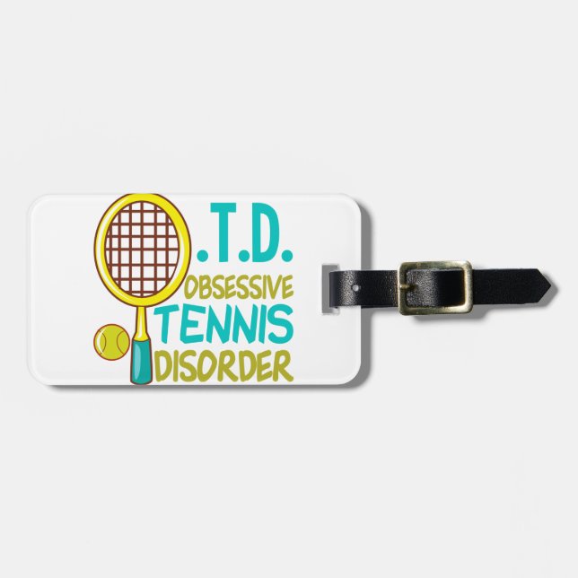 Funny Tennis Bagagebricka (Horisontell Framsida)