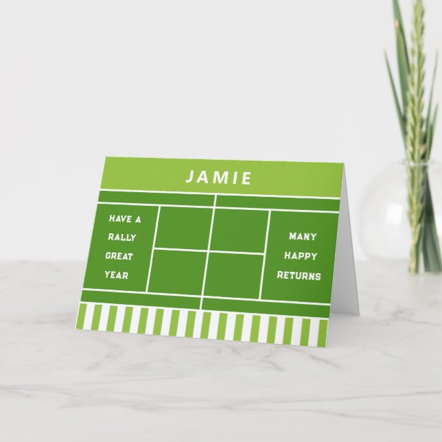 Funny Tennis Birthday Kort (Framsida)