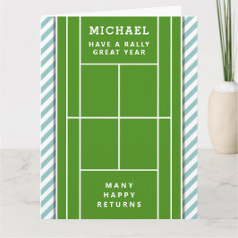 Funny Tennis Birthday Kort