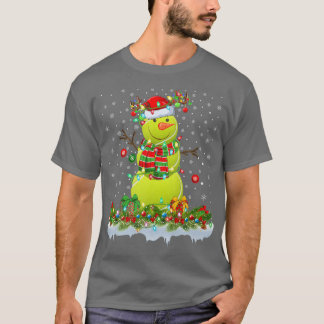 Funny Tennis Boll Snögubbe Julafton Ljus Tennis Ch T Shirt