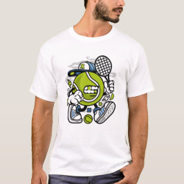 Funny Tennis Boll Tecknad | Idrott T Shirt