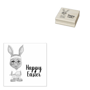 Funny Tennis Bunny Påsk Anpassningsbar Glad påsk Stämpel
