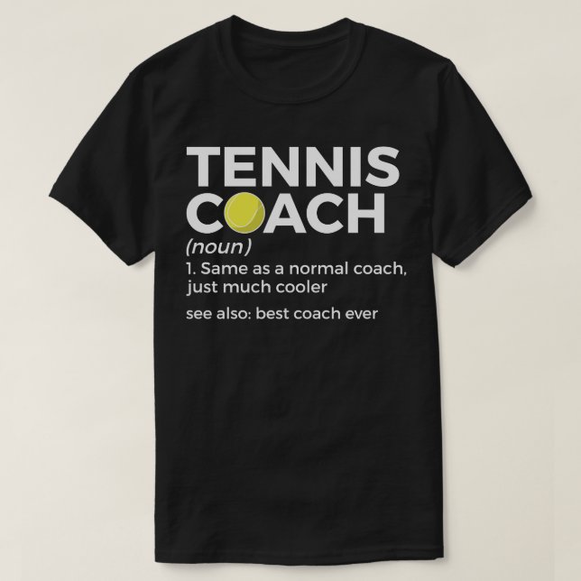 Funny Tennis Coach Definition Best Coach Aldrin Te T Shirt (Design framsida)