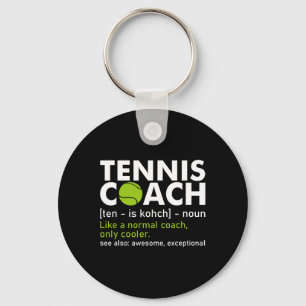 Funny Tennis Coach Definition Tennis Racket Player Nyckelring