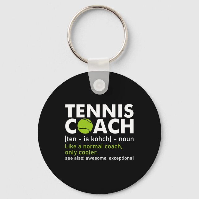 Funny Tennis Coach Definition Tennis Racket Player Nyckelring (Framsida)